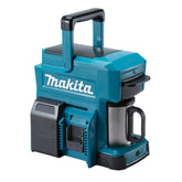 Makita DCM501Z front view showing compact portable brewer and durable casing benefit