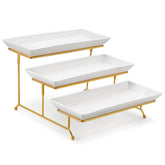 MALACASA front view porcelain stand showing elegant multi-tier display and neat presentation