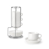 MALACASA front view set with stand showing tidy storage benefit