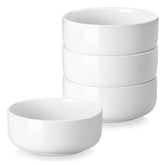 MALACASA front view bowl showing classic ivory white and elegant shape for serving