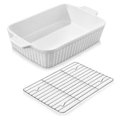 MALACASA front view white casserole showing clean presentation and serving-ready design