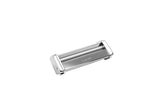 MARCATO spaghetti attachment front view showing chrome finish and mounting guides for durable performance