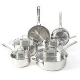 Martha Stewart Castelle front packshot showing full 10-piece set and polished finish for versatile cooking