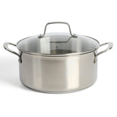 Martha Stewart Castelle front view showing polished stainless and elegant silhouette, lasting performance