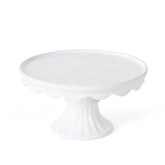Martha Stewart front view of cake stand showing glossy white finish and stable base