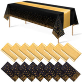 MASHAN front packaging showing complete black and gold table set for effortless styling