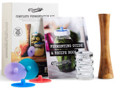 Masontops front packaging showing complete fermentation kit and benefits