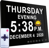 MASSII front display showing large time and date for quick recognition