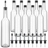 Maxdot front view of ten clear 750ml bottles showing neat bar-ready presentation and storage