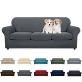 MAXIJIN front view of dark gray cover restoring sofa appearance and protection