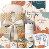 MAYICIVO gift box front view showing curated get well items and warm presentation
