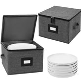 Mayniu front view of closed box protecting plates and saving space