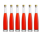 MAYPINK front view of six clear glass bottles showing neat packaging and sturdy design