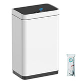 Mbillion front view stainless steel trash can showing sleek design and benefit of space saving