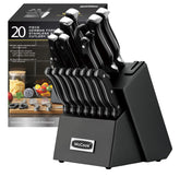 McCook front view of 20-piece knife block showing organized storage and convenience