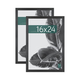 MCS 16x24 front view showing black woodgrain frame and artwork, polished presentation benefit
