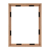 MCS front view of 18x24 walnut float frame showing clean gallery finish