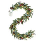 MDSTBN front view of 6ft cedar cypress garland showing full lush length and balance