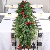MDSTBN full 6ft garland stretched showing lush foliage benefit lasting coverage