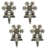 Medoore snowflake stocking holder front view showing decorative detail and stable display