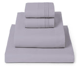 Mellanni full set front view shows neat folds and inviting lavender comfort