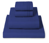 Mellanni royal blue front packaging showing set contents and benefits