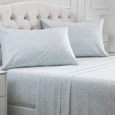 Mellanni sheet set front packaging showing color and pieces for easy selection