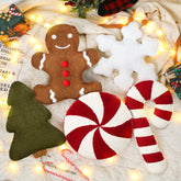 Memorywuu front view of five holiday pillows showing festive display and cozy appeal