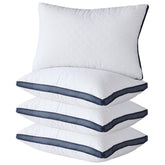 meoflaw front packaging queen pillows showing set of four and neat presentation benefit quick setup