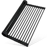 MERRYBOX front view over-the-sink rack showing sleek black design and space-saving benefit