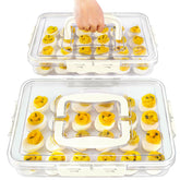 MesRosa front view with lid showing clear storage and easy visibility