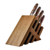 Messermeister front view with block showing professional presentation and easy access