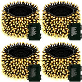 Mewuvn front view of all four warm white light strands showing coverage and packaging benefit