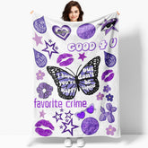 MHunter front view of full printed throw showing design and cozy appeal