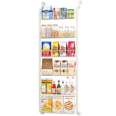 MIAOLI front view of hanging organizer showing six tiers and slim profile, saves space