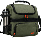 MIER front view of lunch box shows organized compartments and rugged style benefit