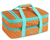 MIER front view of orange casserole carrier showing shape and color benefit