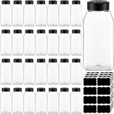 Mifoci clear 28-pack front view showing black lids and organized jars benefit storage