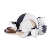 Mikasa Caden front view showing two-tone glaze and white centers, enhances table style