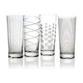 Mikasa front view of highball glass showing full etched design and generous capacity