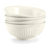 Mikasa fruit bowl front view showing fluted rim and elegant finish for refined serving
