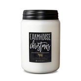 Milkhouse Candle Company front packaging showing farmhouse jar and black lid, adds style