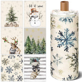 Mindsoft front packaging showing 36-piece Christmas towel bulk set and festive benefit