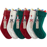 Minetom front view of six-pack stockings showing coordinated colors and patterns, easy decorating