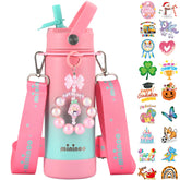 Mininoo front view showing pink and sky colors, durable everyday hydration