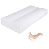 MINUPWELL front view of knee pillow showing shape and breathable cotton cover for comfortable support