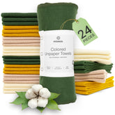 mioeco front packaging showing 24 multicolor towels and eco benefit