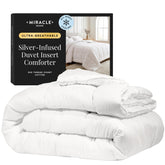 Miracle Made front view of King duvet insert showing clean white cover and fit