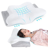 Misiki front view of butterfly-shaped pillow showing ergonomic support
