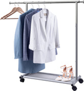 MISSLO front view of compact wardrobe showing hanging capacity and mobility